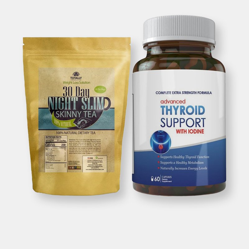 Totally Products Night Slim Skinny Tea And Thyroid Support Combo Pack