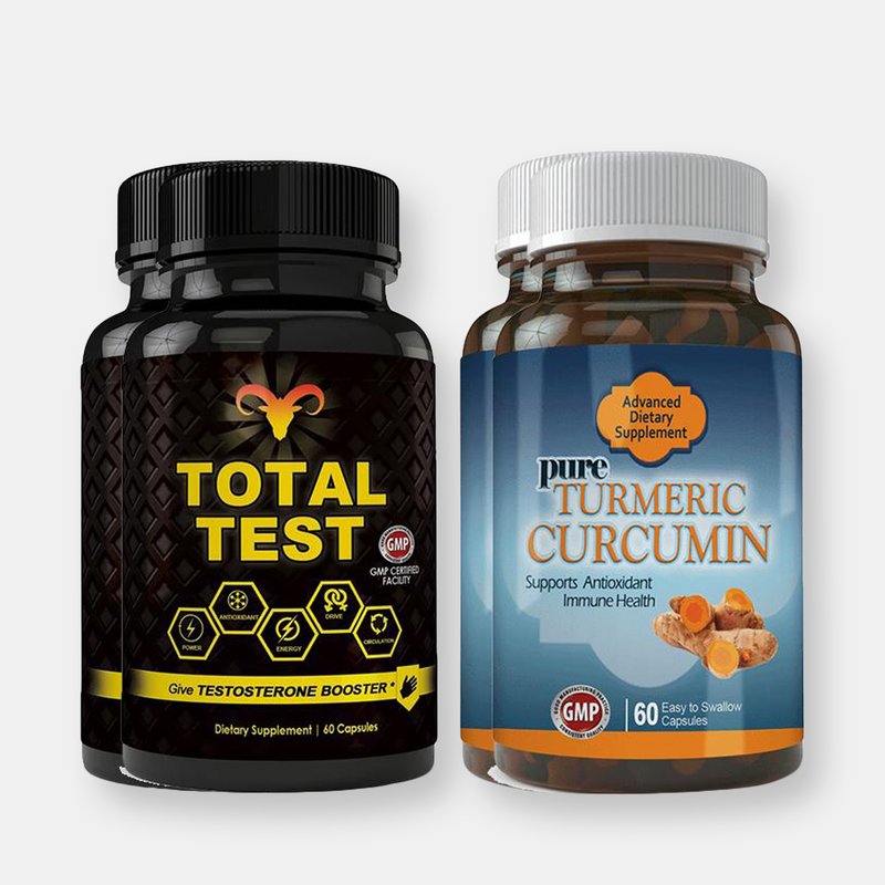 Totally Products Total Test Testosterone Booster And Turmeric Curcumin Combo Pack