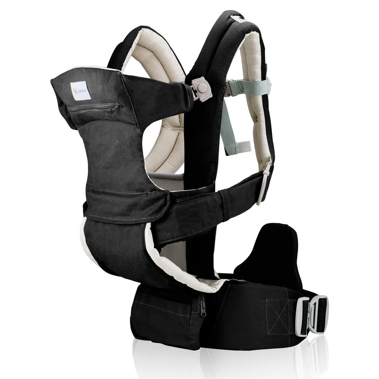 New Born to Toddler Baby Carrier Cotton - Black/Camel - Black/Camel