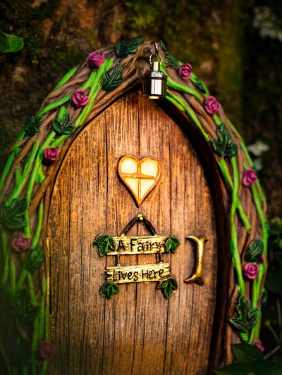 Tree Poetry Opening Fairy Door and Windows For Trees – Glow In The Dark Yard Art product