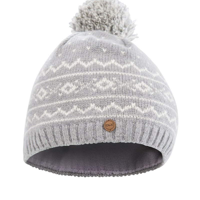 Shop Trespass Holbray Knitted Hat In Grey