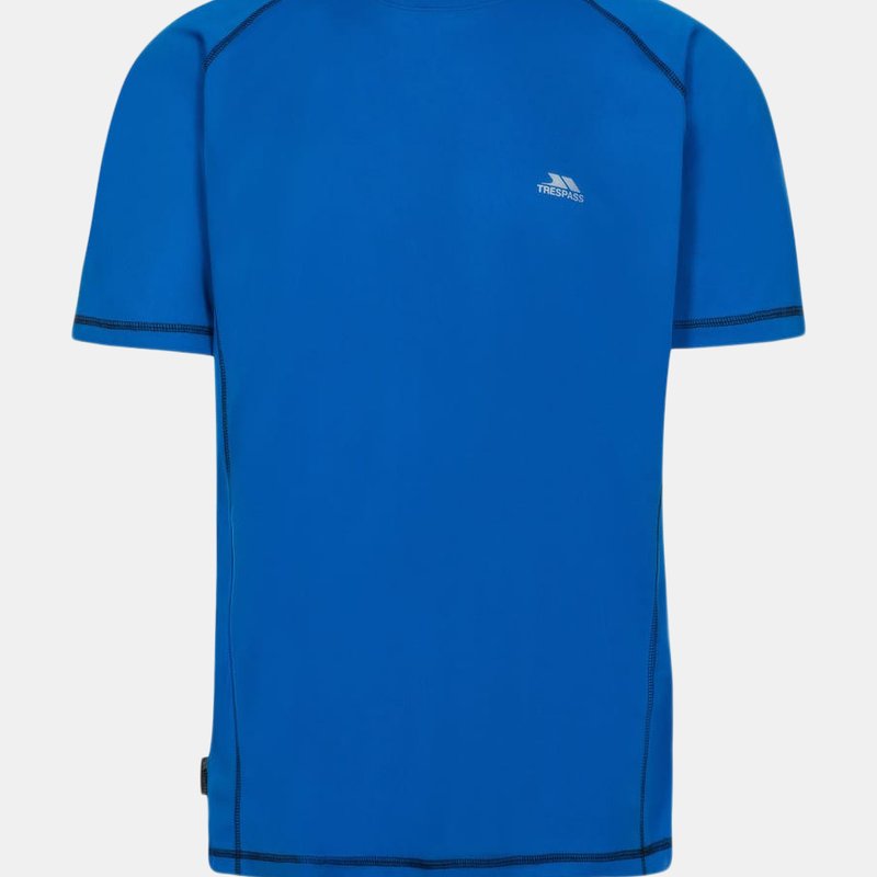 Shop Trespass Mens Albert Active Short Sleeved T-shirt In Blue