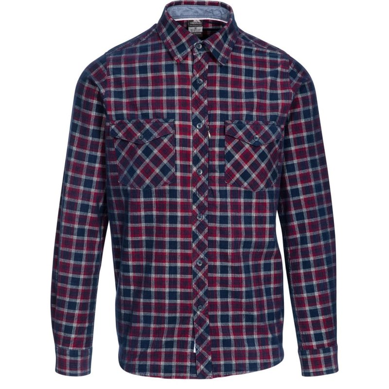 Trespass Mens Byworthytown Checked Shirt In Blue