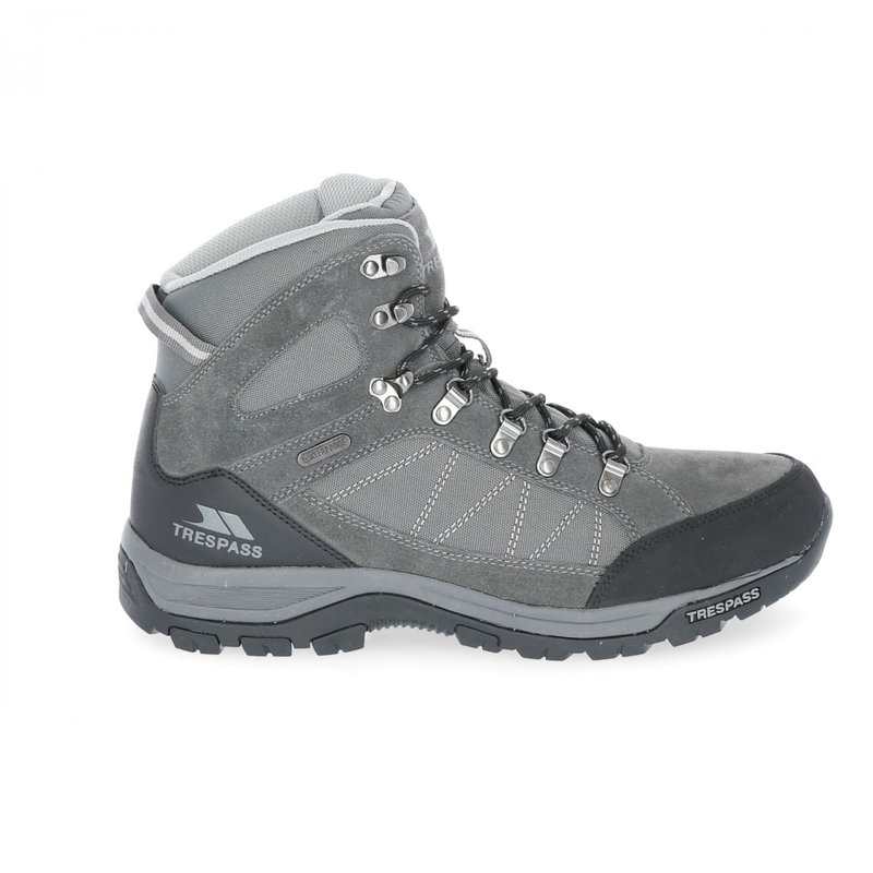 Trespass Mens Chavez Mid Cut Hiking Boots In Grey