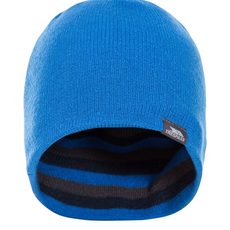 Shop Trespass Mens Coaker Beanie Hat In Blue