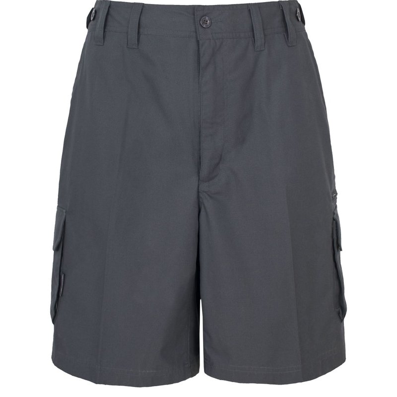 Trespass Mens Gally Water Repellent Hiking Cargo Shorts In Grey