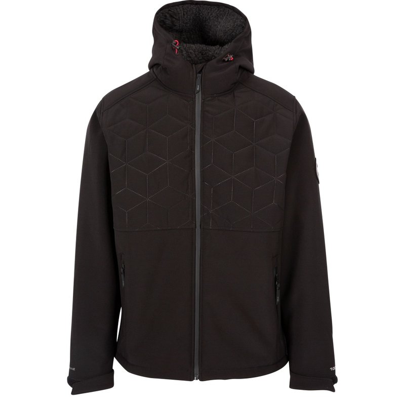 Trespass Mens Lewis Soft Shell Jacket In Black