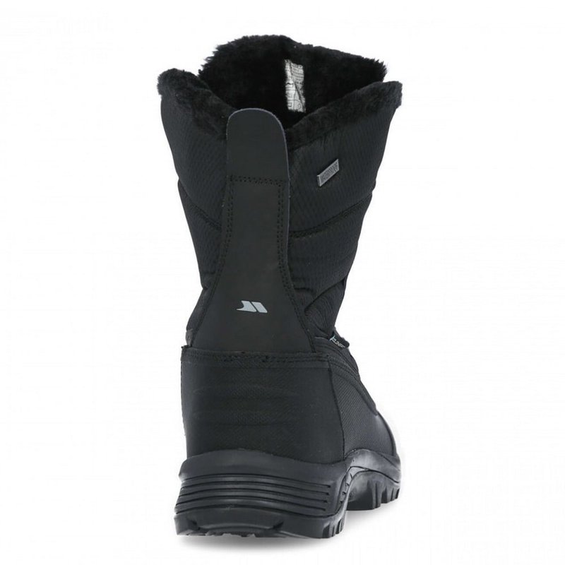 Shop Trespass Mens Negev Ii Leather Snow Boots In Black