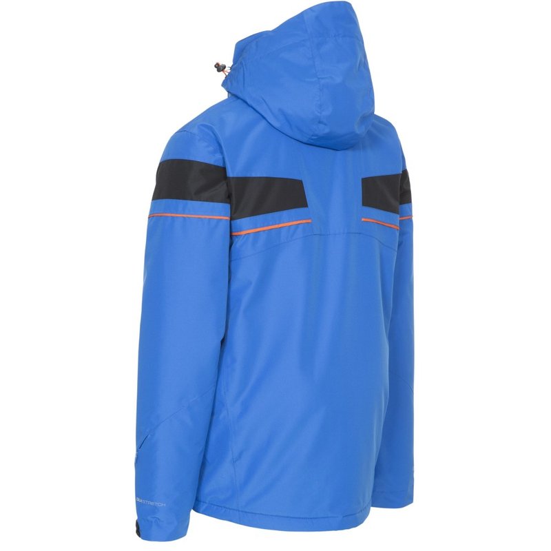 Shop Trespass Mens Pryce Dlx Waterproof Ski Jacket In Blue