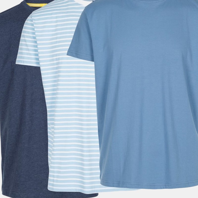 Trespass Mens Triplex Marl Short-sleeved T-shirt Set In Blue