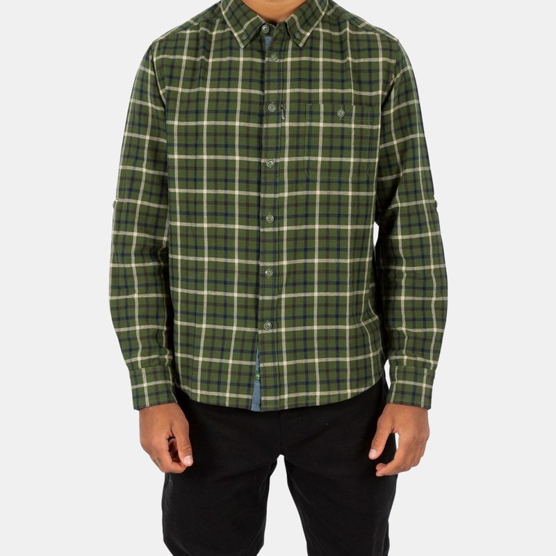 Trespass Mens Withnell Checked Cotton Shirt In Green