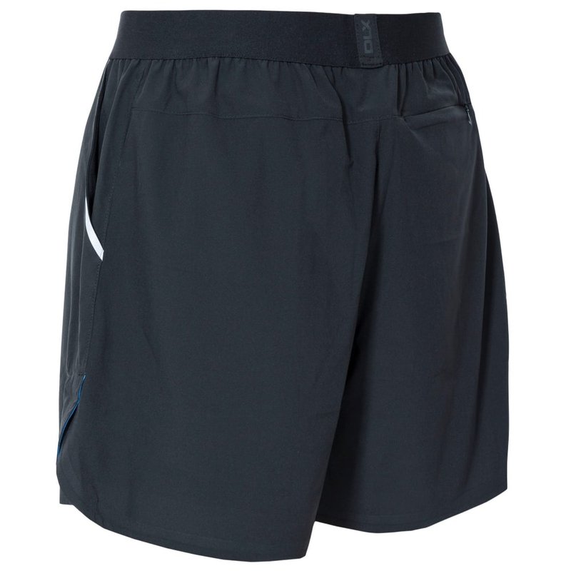 Shop Trespass Motions Mens Dlx Quick Drying Active Shorts In Black