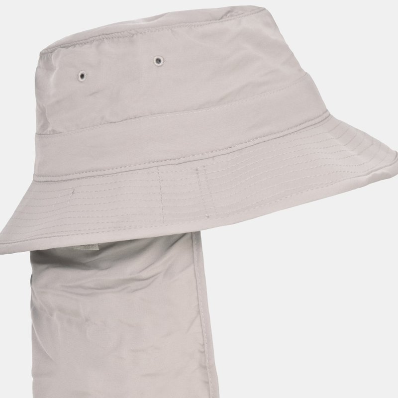 Trespass Adults Unisex Bearing Bucket Hat With Neck Protector In Grey