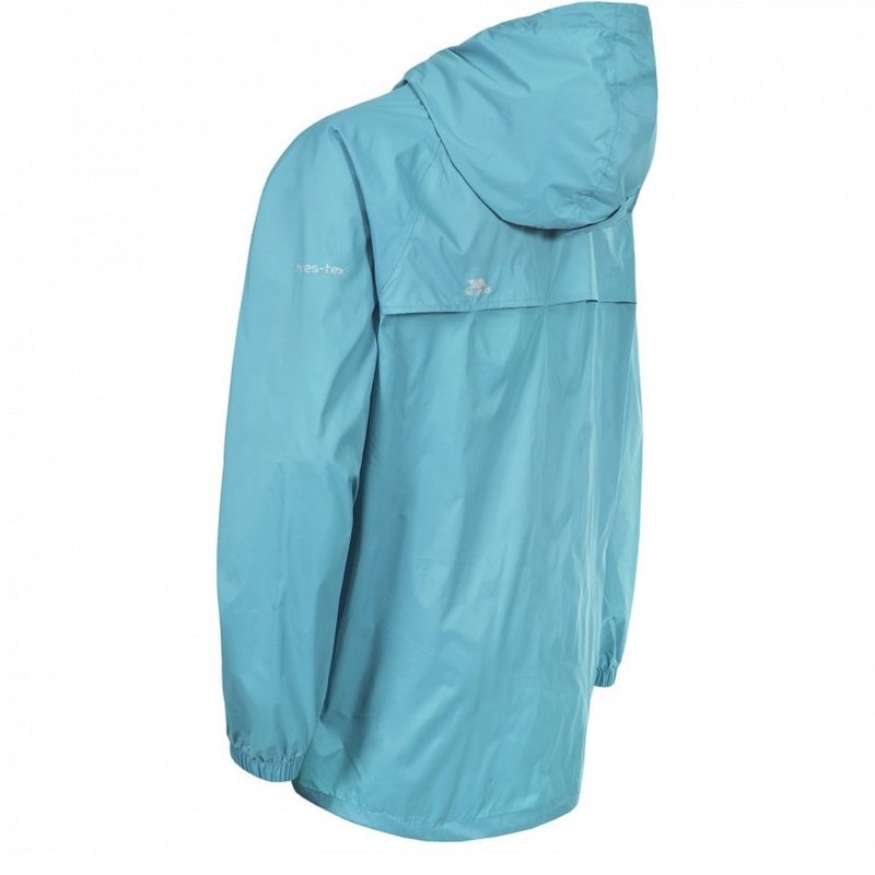 Shop Trespass Adults Unisex Qikpac Packaway Waterproof Jacket In Blue