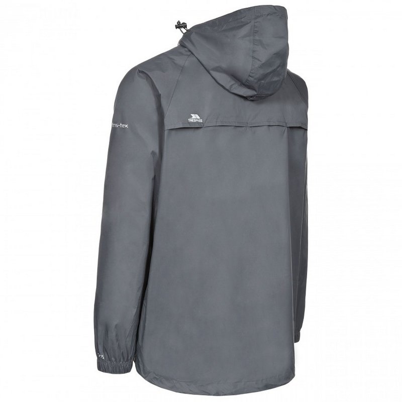 Shop Trespass Adults Unisex Qikpac Packaway Waterproof Jacket In Grey