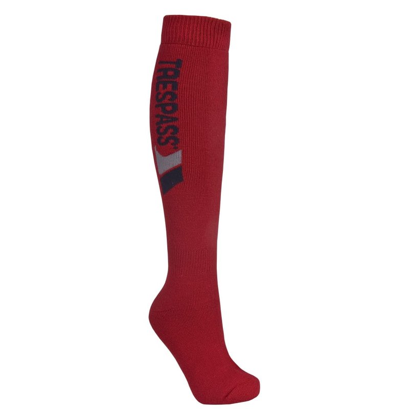 Trespass Adults Unisex Tech Luxury Merino Wool Blend Ski Tube Socks (red)