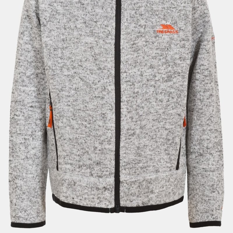 Shop Trespass Childrens Boys Mario Full Zip Fleece Jacket In Grey