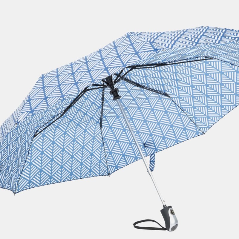 Trespass Maggiemay Automatic Umbrella (blue Chevron Print) (one Size)