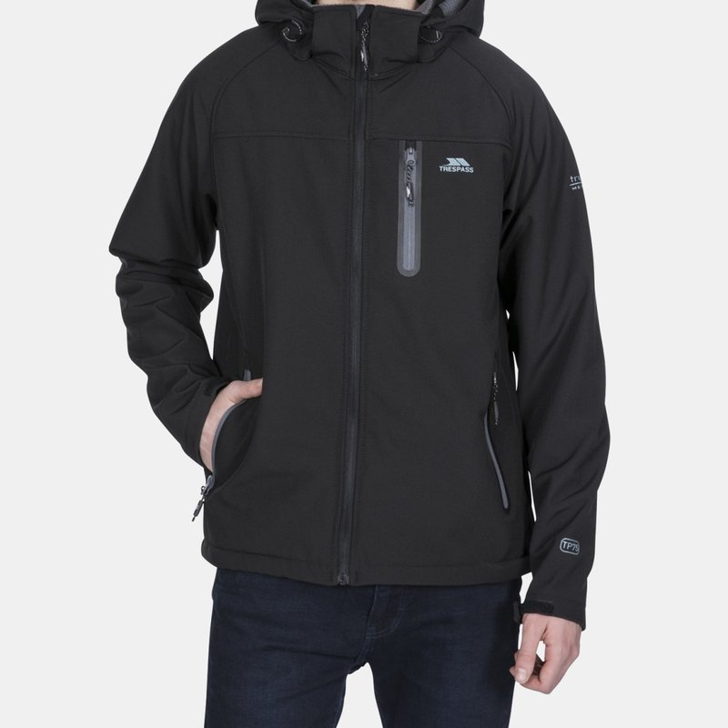 Trespass Mens Accelerator Ii Waterproof Softshell Jacket In Black