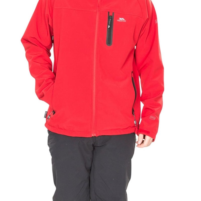Trespass Mens Accelerator Ii Waterproof Softshell Jacket In Red