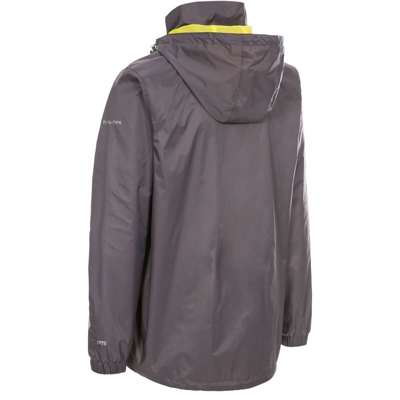 Shop Trespass Mens Briar Waterproof Jacket In Grey