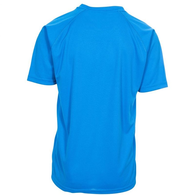 Shop Trespass Mens Debase Short Sleeve Active T-shirt (bright Blue)
