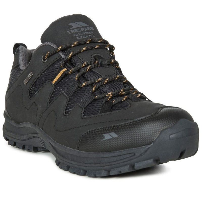 Shop Trespass Mens Finley Low Cut Hiking Shoes (black)