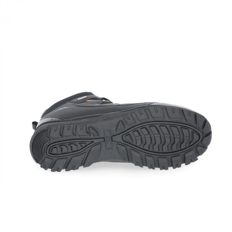Shop Trespass Mens Finley Waterproof Walking Boots In Black