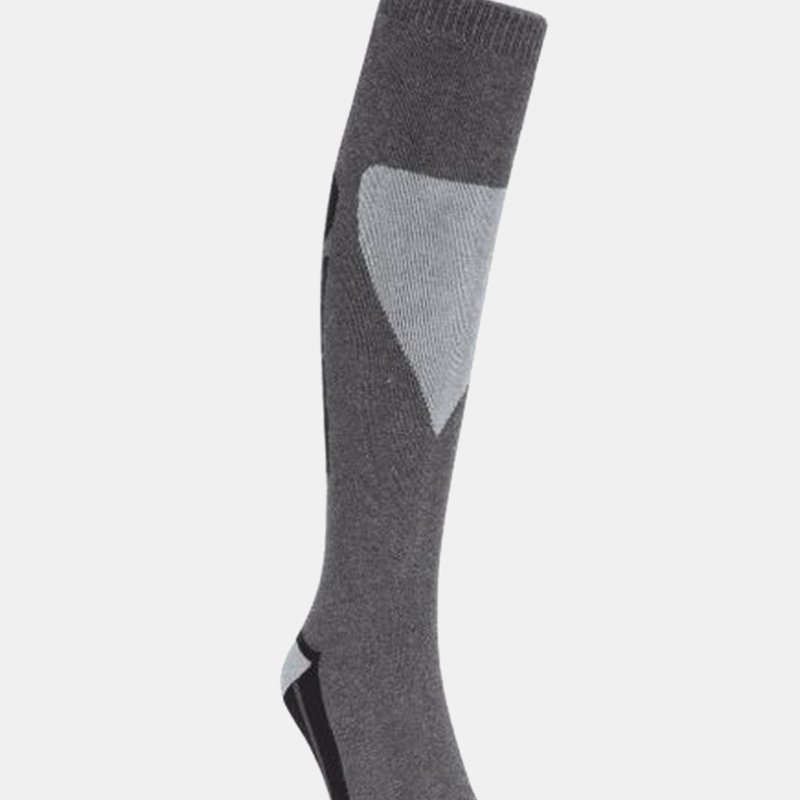 Trespass Mens Hack Ski Tube Socks (carbon Melange) In Grey