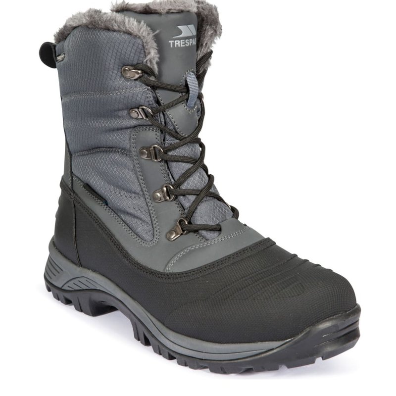 Trespass Mens Negev Ii Leather Snow Boots In Grey