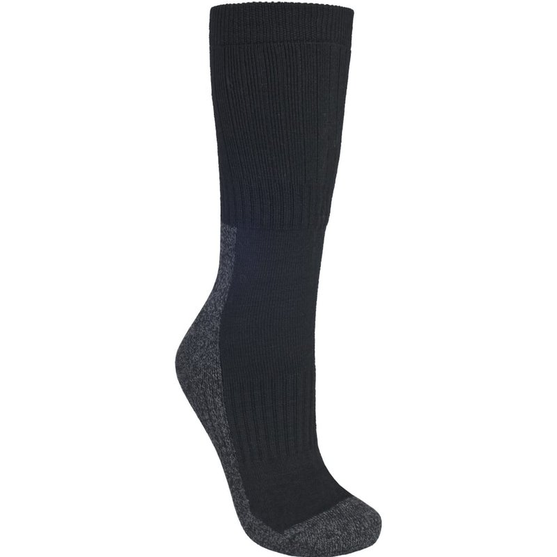 Trespass Mens Shak Lightweight Hiking Boot Socks In Black