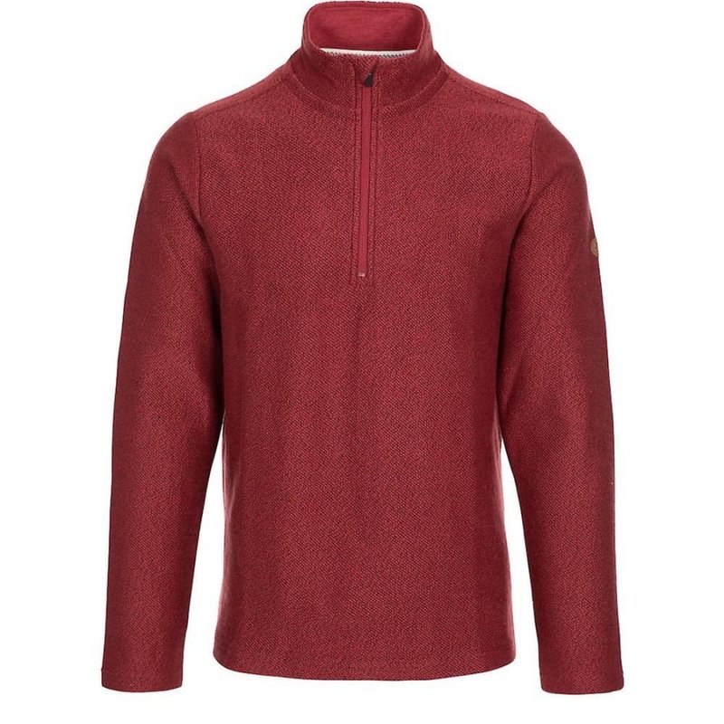 Shop Trespass Mens Taddingley Half Zip Sweatshirt In Red