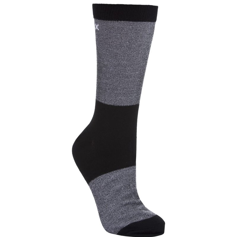 Trespass Mens Tippo Two Tone Lightweight Coolmax Socks (1 Pair) In Black