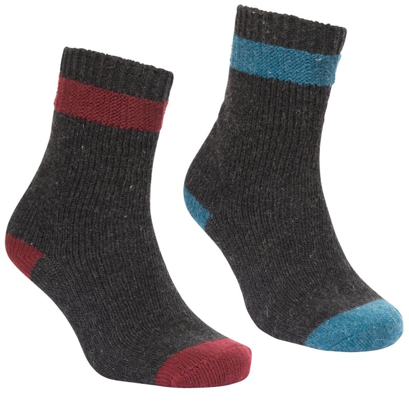 Trespass Unisex Adult Agenta Boot Socks (black/aqua Blue/fig)