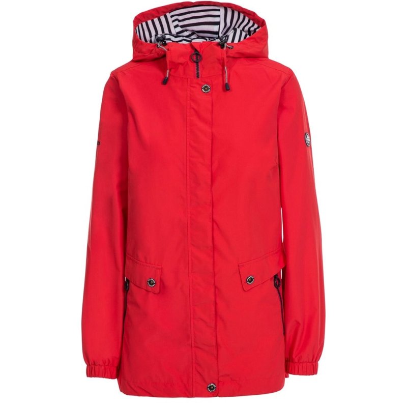 Trespass Womens/ladies Flourish Waterproof Jacket (red)