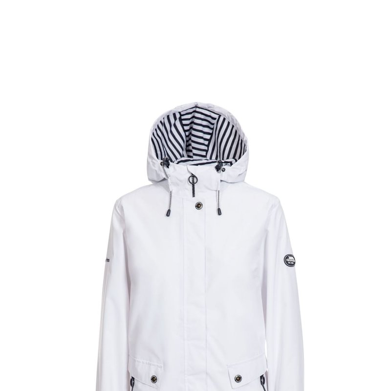 Trespass Womens/ladies Flourish Waterproof Jacket (white)