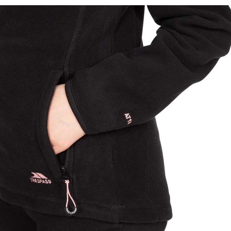 Shop Trespass Womens/ladies Nonstop Fleece Jacket (black)