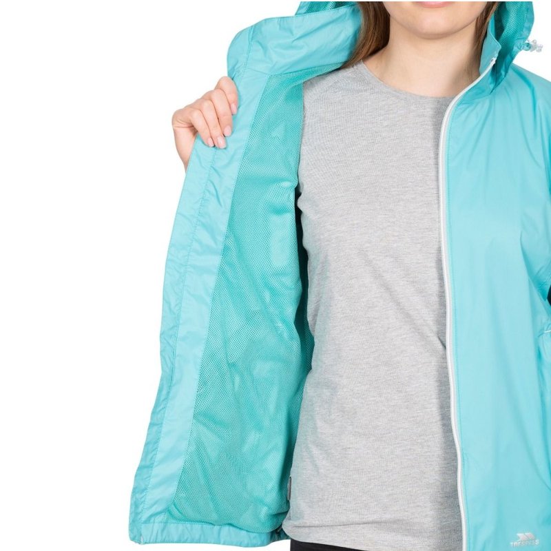 Shop Trespass Womens/ladies Sabrina Waterproof Jacket (aqua Blue)