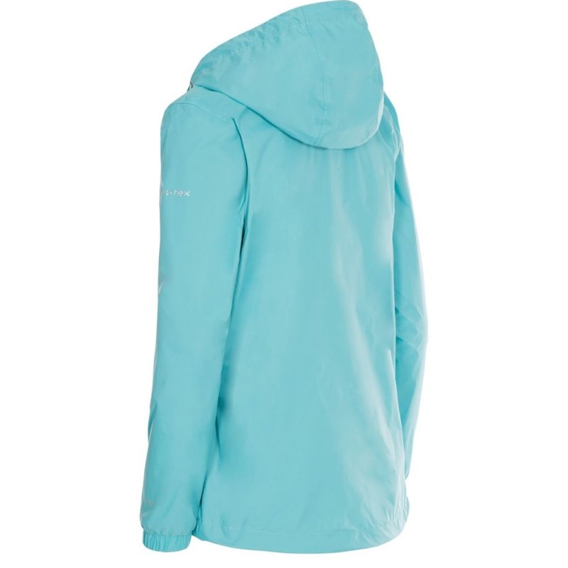 Shop Trespass Womens/ladies Sabrina Waterproof Jacket (aqua Blue)