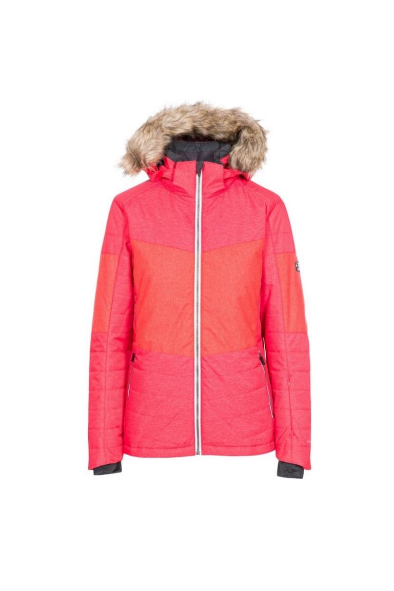 Trespass Womens Ski Jacket Waterproof Snow Coat with Faux Fur Hood 
