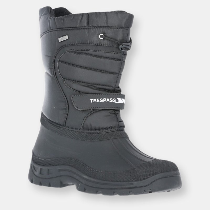 Shop Trespass Unisex Dodo Pull On Winter Snow Boots In Black