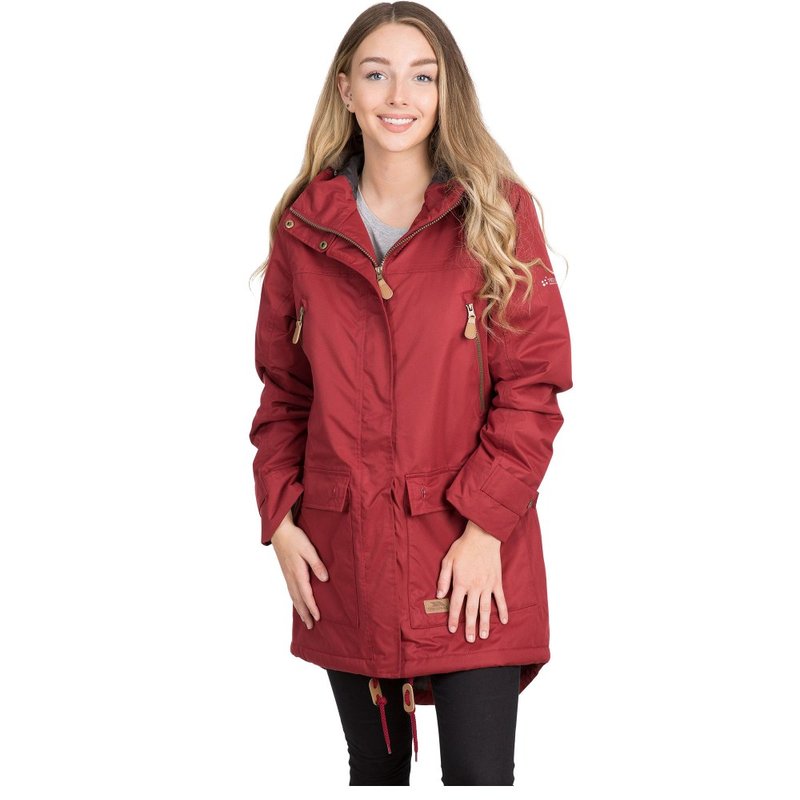 Trespass Womens/ladies Clea Waterproof Padded Jacket In Red
