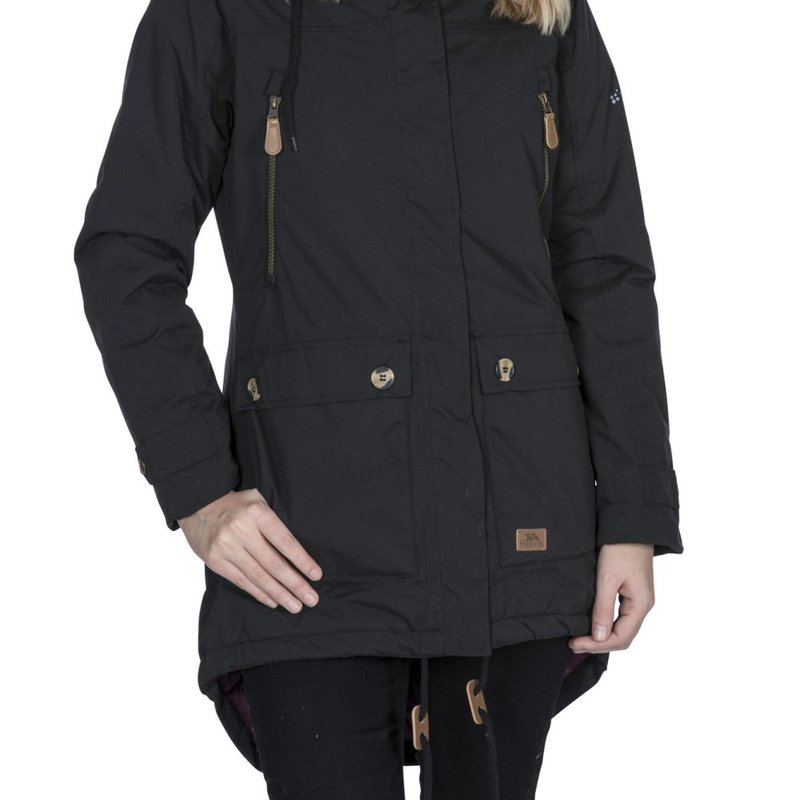 Trespass Womens/ladies Clea Waterproof Padded Jacket In Black