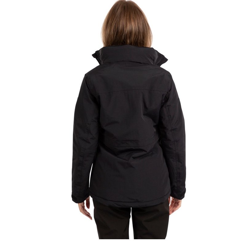 Trespass Womens/ladies Frosty Padded Waterproof Jacket In Black