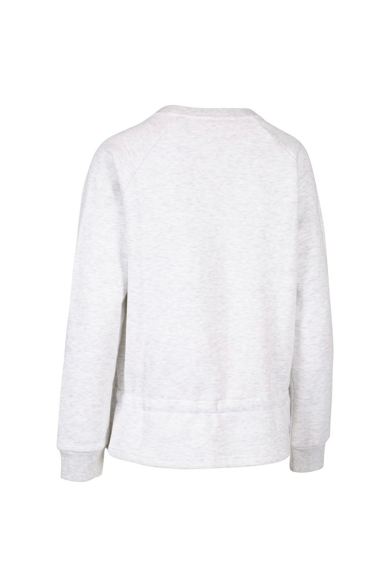 Womens/Ladies Gretta Marl Round Neck Sweatshirt - Pale Grey