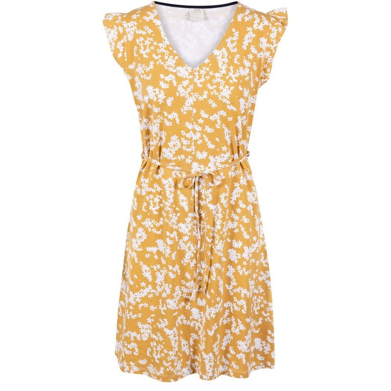 Trespass Womens/ladies Holly Ditsy Print Short-sleeved Dress In Yellow