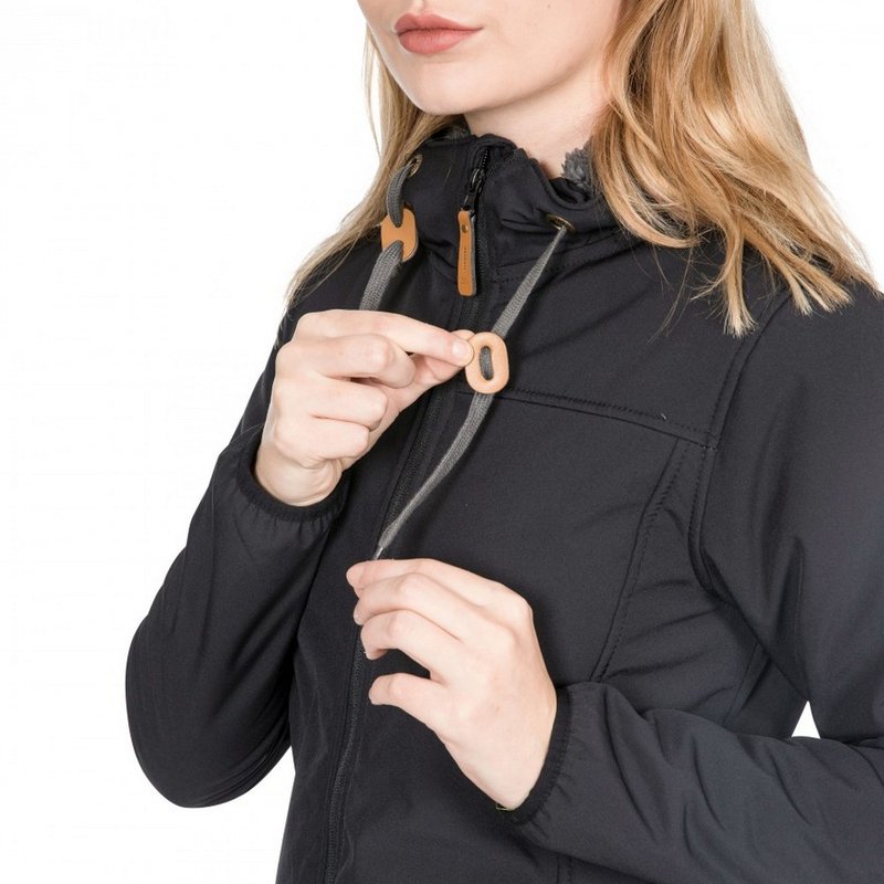 Trespass Womens/ladies Kristen Longer Length Hooded Waterproof Jacket In Black