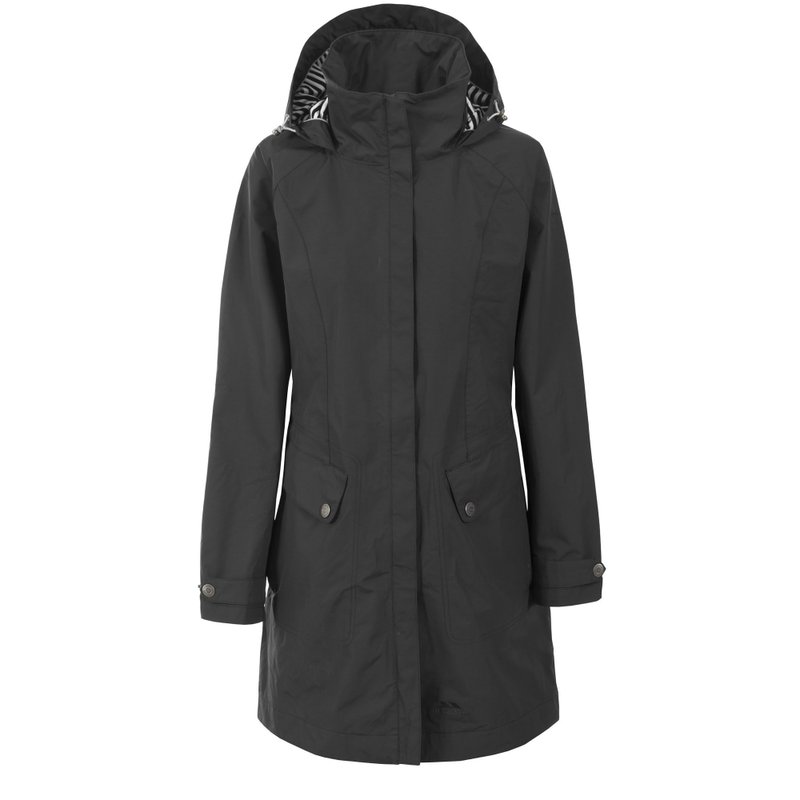 Trespass Womens/ladies Rainy Day Waterproof Jacket In Black
