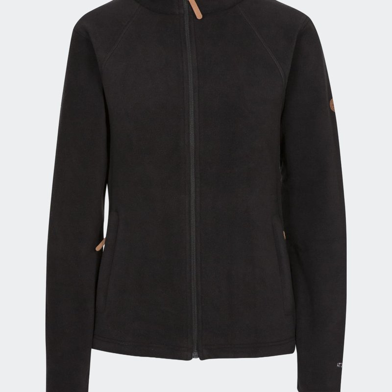 Trespass Womens/ladies Trouper Leather Trim Fleece Jacket In Black