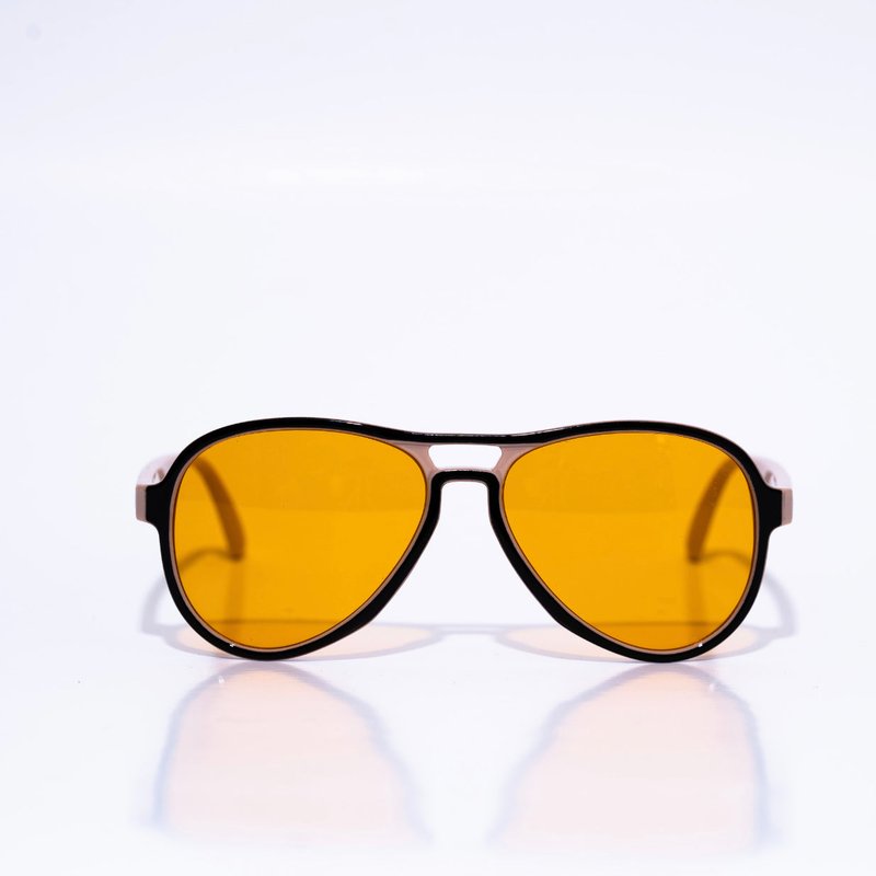 Tribal Eyes Moody Aviator Unisex Orange Lens Sunglasses